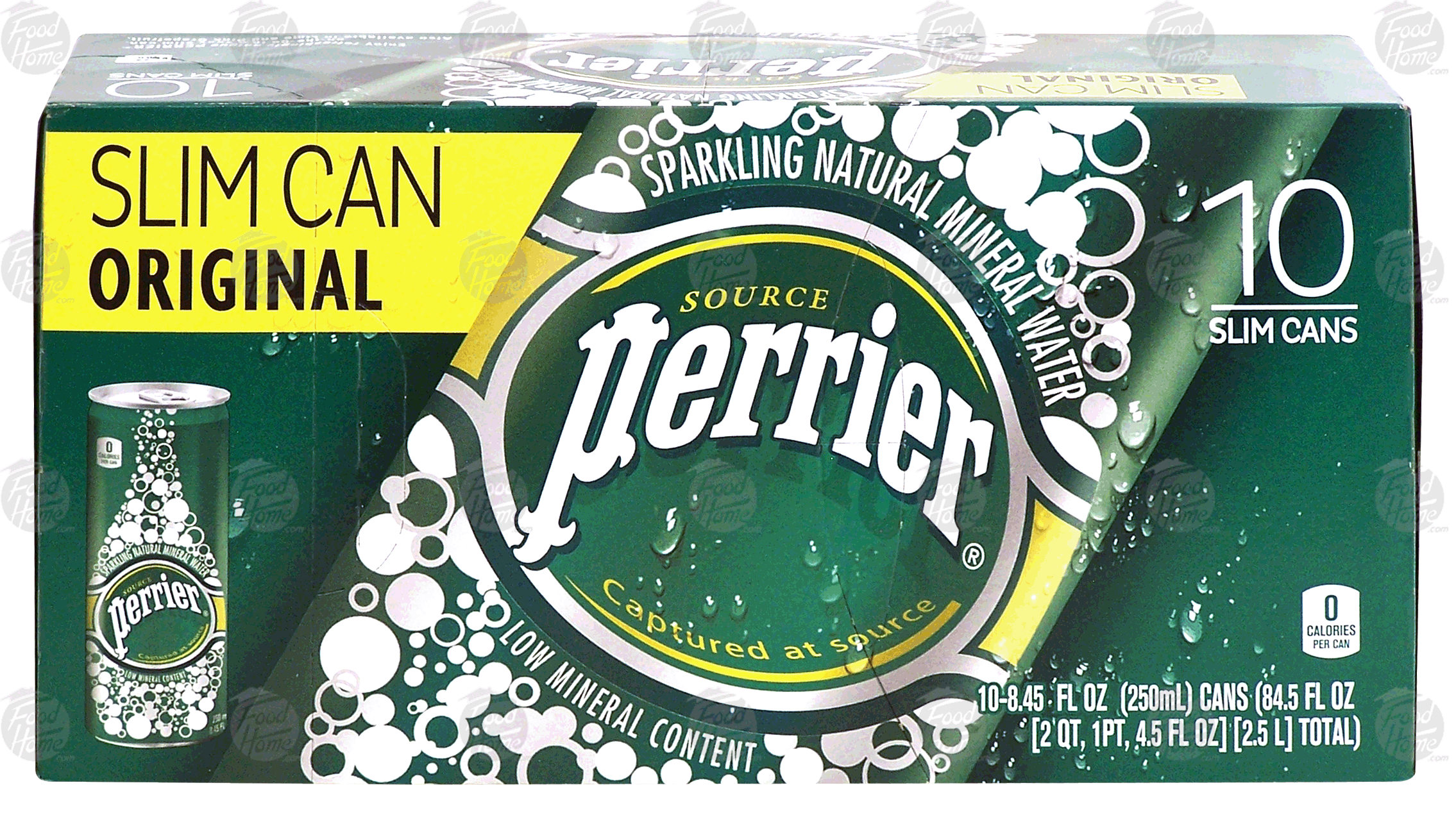 Perrier Slim Can original sparkling natural mineral water, 10- 8.45 fl oz cans Full-Size Picture